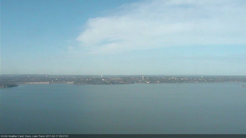 Lake Travis webcam, February 17, 2017 9:05 AM CT