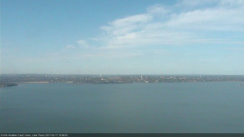 Lake Travis webcam, February 17, 2017 9:25 AM CT