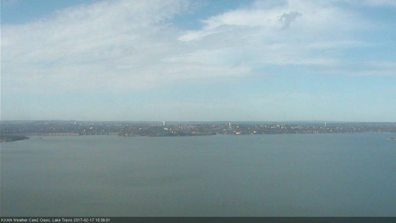 Lake Travis webcam, February 17, 2017 9:40 AM CT