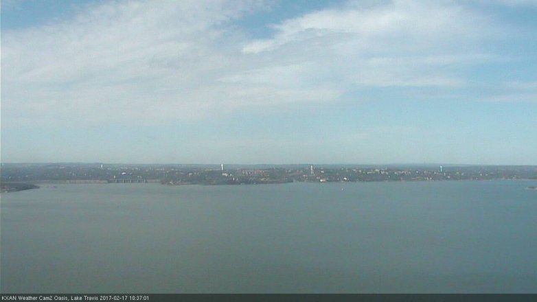 Lake Travis webcam, February 17, 2017 9:55 AM CT