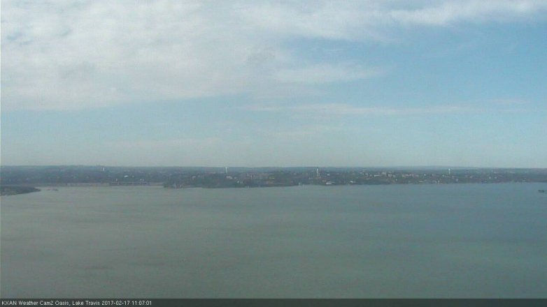 Lake Travis webcam, February 17, 2017 10:25 AM CT