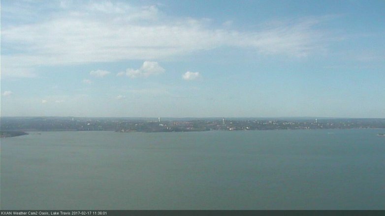 Lake Travis webcam, February 17, 2017 11:00 AM CT