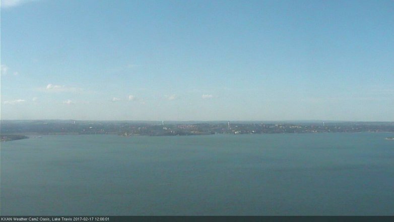 Lake Travis webcam, February 17, 2017 11:10 AM CT