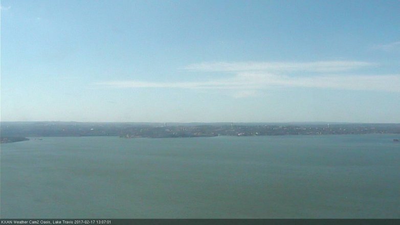 Lake Travis webcam, February 17, 2017 12:10 PM CT