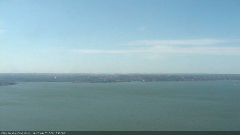 Lake Travis webcam, February 17, 2017 12:30 PM CT