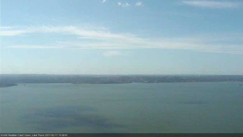 Lake Travis webcam, February 17, 2017 12:40 PM CT