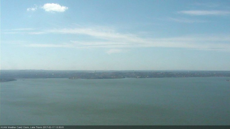 Lake Travis webcam, February 17, 2017 1:00 PM CT