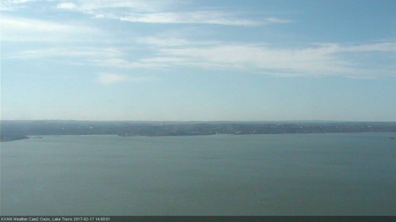 Lake Travis webcam, February 17, 2017 1:20 PM CT