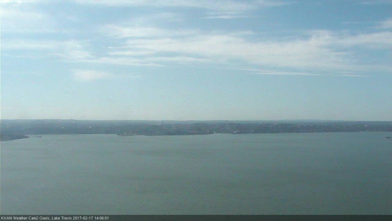 Lake Travis webcam, February 17, 2017 1:30 PM CT