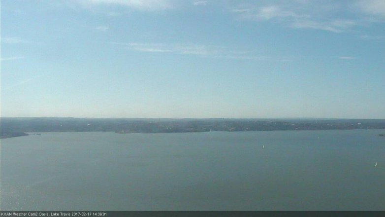 Lake Travis webcam, February 17, 2017 1:40 PM CT