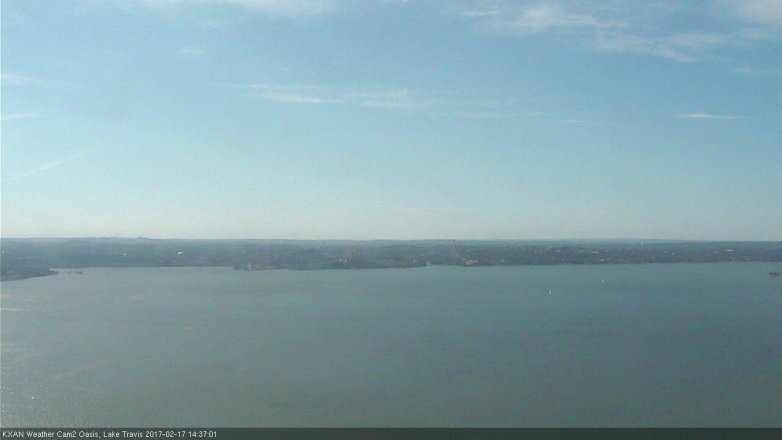 Lake Travis webcam, February 17, 2017 1:45 PM CT