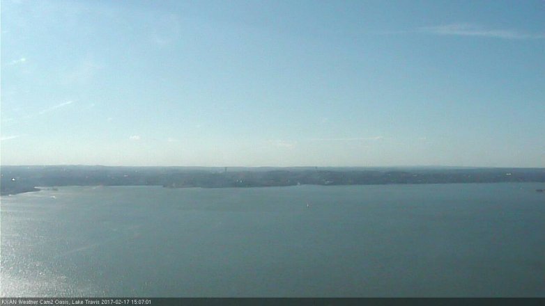 Lake Travis webcam, February 17, 2017 2:10 PM CT