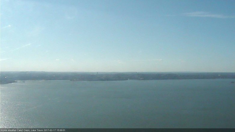 Lake Travis webcam, February 17, 2017 2:35 PM CT