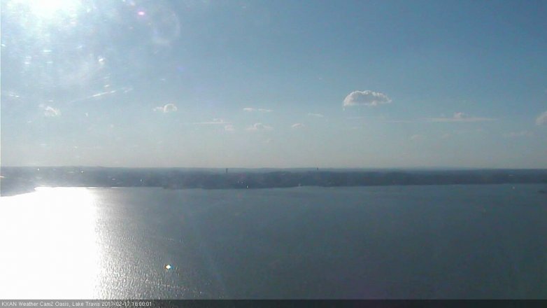 Lake Travis webcam, February 17, 2017 3:20 PM CT