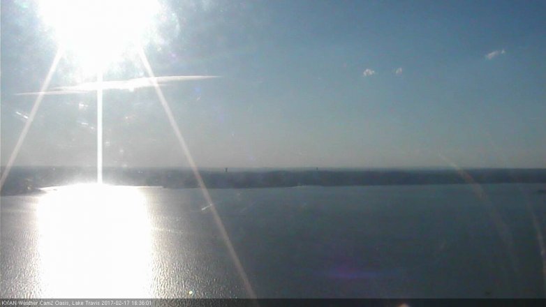 Lake Travis webcam, February 17, 2017 3:50 PM CT
