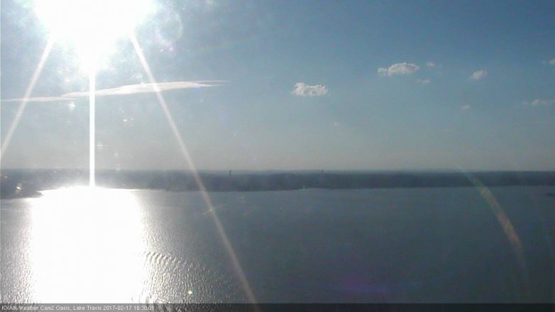 Lake Travis webcam, February 17, 2017 3:55 PM CT