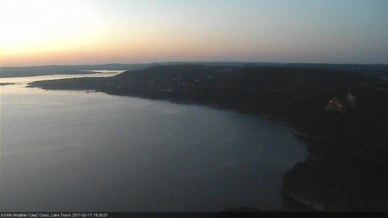 Lake Travis webcam, February 17, 2017 5:40 PM CT