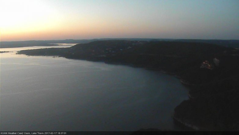 Lake Travis webcam, February 17, 2017 5:55 PM CT