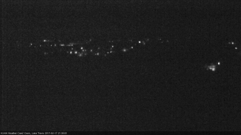 Lake Travis webcam, February 17, 2017 8:45 PM CT
