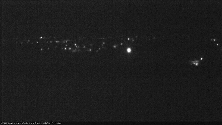 Lake Travis webcam, February 17, 2017 9:00 PM CT