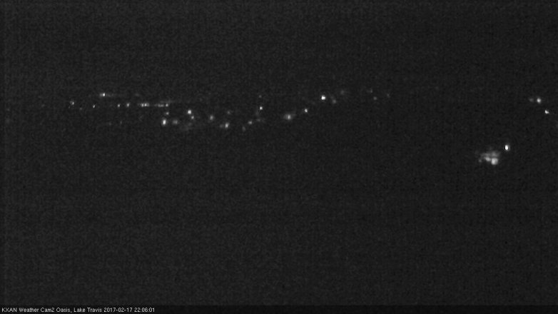 Lake Travis webcam, February 17, 2017 9:20 PM CT