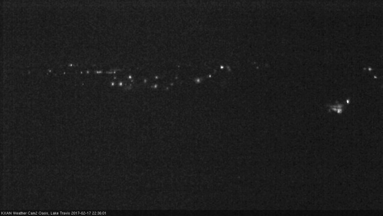 Lake Travis webcam, February 17, 2017 9:40 PM CT