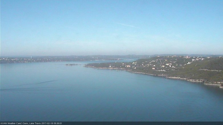 Lake Travis webcam, February 18, 2017 9:00 AM CT