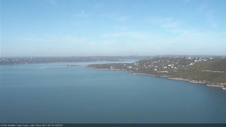 Lake Travis webcam, February 18, 2017 9:20 AM CT