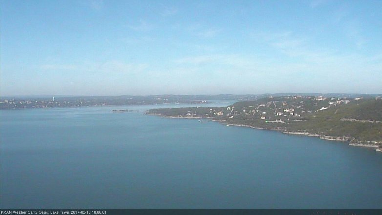 Lake Travis webcam, February 18, 2017 9:30 AM CT