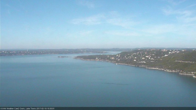 Lake Travis webcam, February 18, 2017 9:35 AM CT
