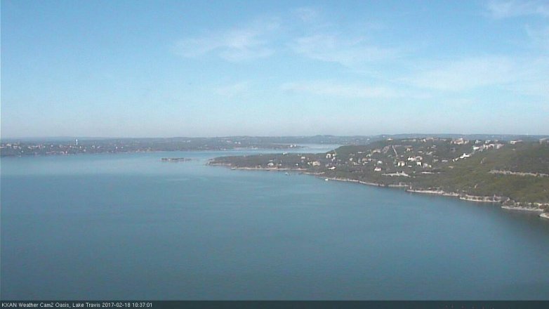 Lake Travis webcam, February 18, 2017 9:55 AM CT