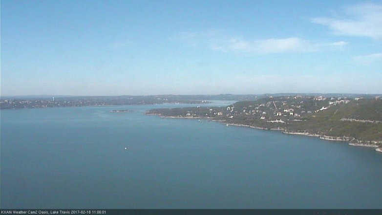 Lake Travis webcam, February 18, 2017 10:10 AM CT