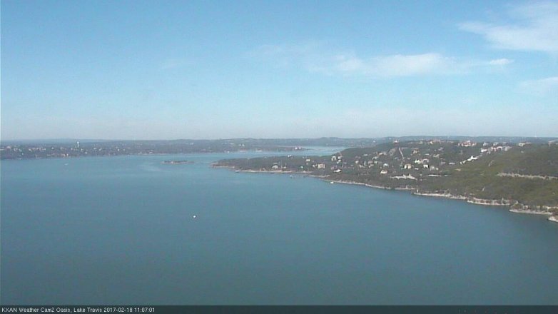 Lake Travis webcam, February 18, 2017 10:20 AM CT