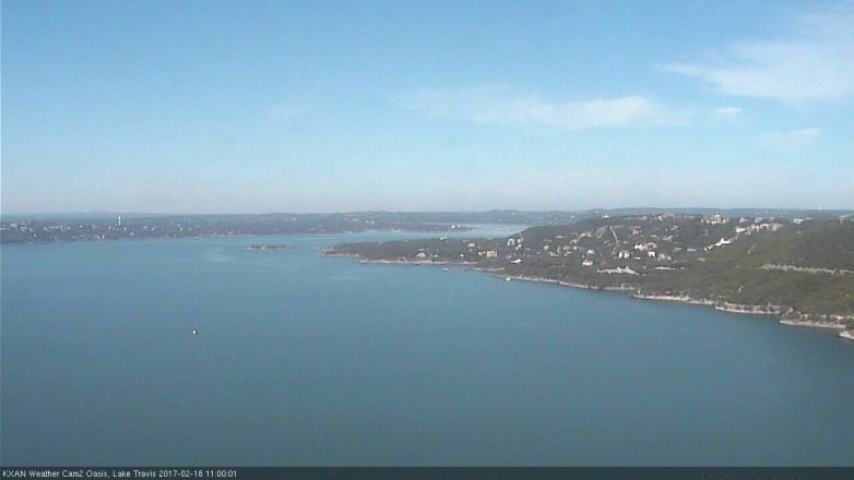 Lake Travis webcam, February 18, 2017 10:30 AM CT