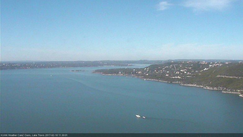 Lake Travis webcam, February 18, 2017 10:50 AM CT