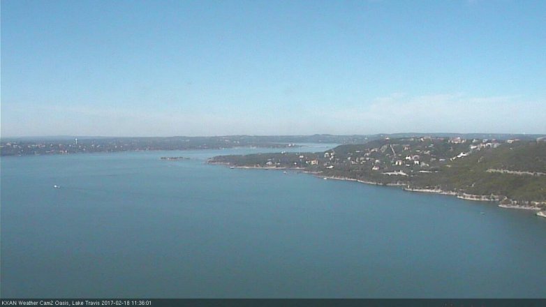 Lake Travis webcam, February 18, 2017 10:55 AM CT