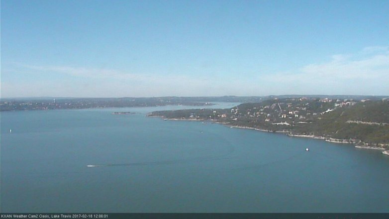 Lake Travis webcam, February 18, 2017 11:10 AM CT