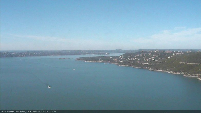 Lake Travis webcam, February 18, 2017 11:30 AM CT