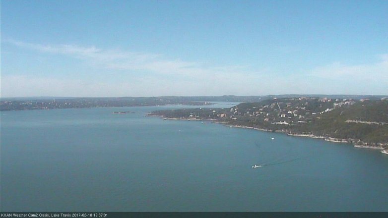 Lake Travis webcam, February 18, 2017 12:00 PM CT