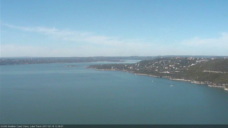 Lake Travis webcam, February 18, 2017 12:05 PM CT