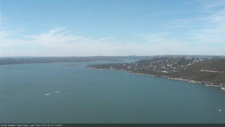 Lake Travis webcam, February 18, 2017 12:40 PM CT