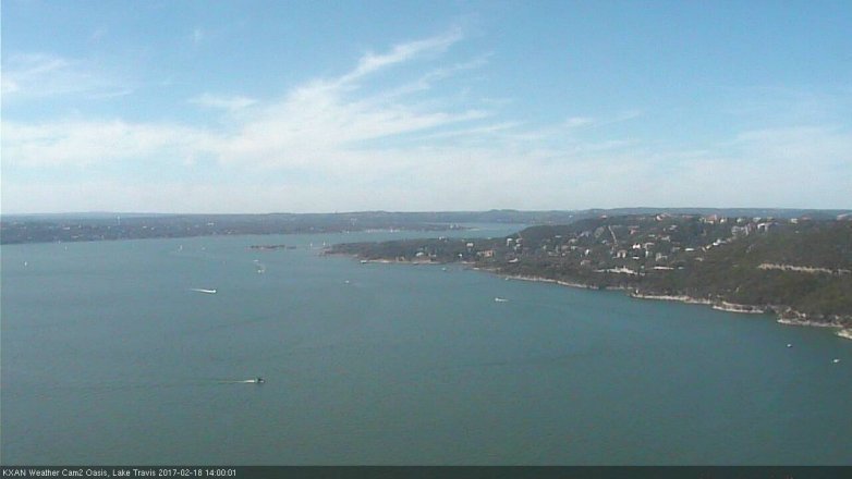 Lake Travis webcam, February 18, 2017 1:25 PM CT