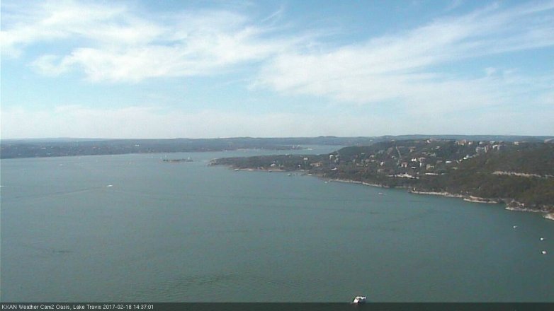 Lake Travis webcam, February 18, 2017 2:05 PM CT