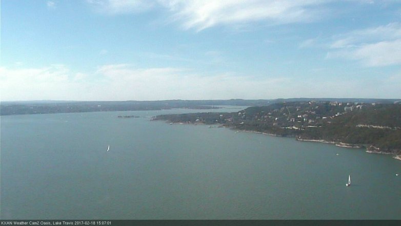 Lake Travis webcam, February 18, 2017 2:10 PM CT