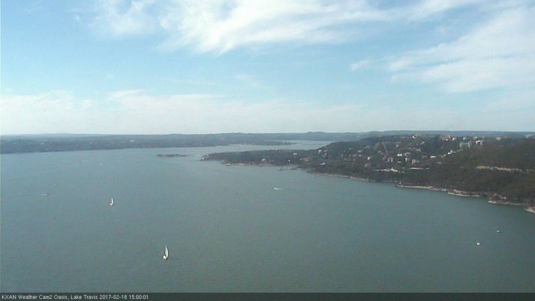 Lake Travis webcam, February 18, 2017 2:30 PM CT