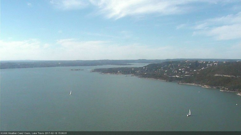 Lake Travis webcam, February 18, 2017 2:35 PM CT