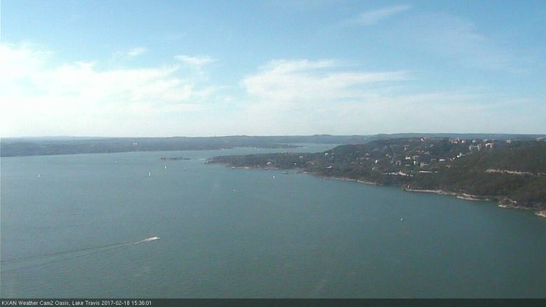 Lake Travis webcam, February 18, 2017 2:40 PM CT