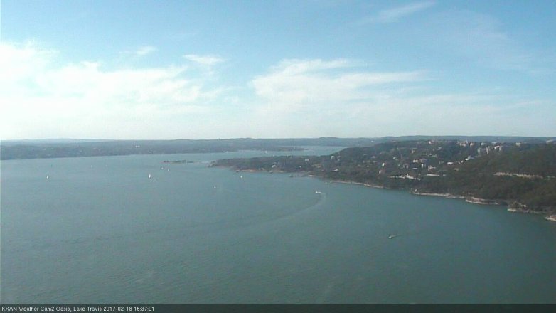 Lake Travis webcam, February 18, 2017 2:50 PM CT