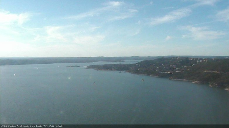 Lake Travis webcam, February 18, 2017 4:00 PM CT