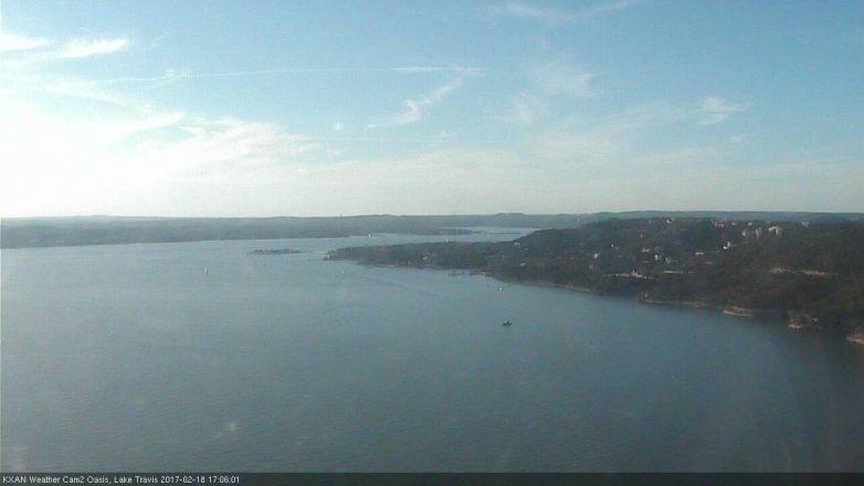Lake Travis webcam, February 18, 2017 4:15 PM CT